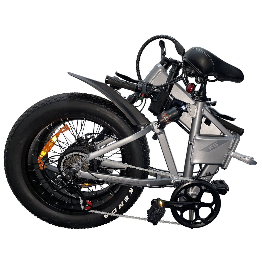 K5 34.9 Miles Foldable Long-Range Electric Bike - Gray